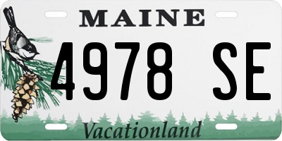 ME license plate 4978SE