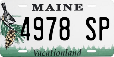 ME license plate 4978SP