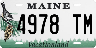 ME license plate 4978TM