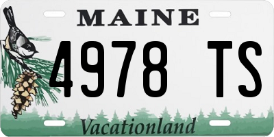 ME license plate 4978TS