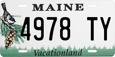 ME license plate 4978TY