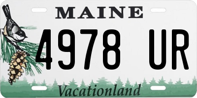 ME license plate 4978UR