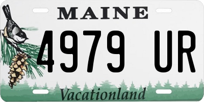 ME license plate 4979UR