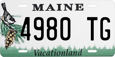 ME license plate 4980TG