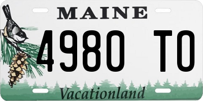 ME license plate 4980TO