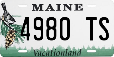 ME license plate 4980TS