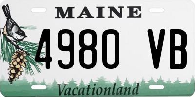 ME license plate 4980VB