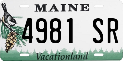 ME license plate 4981SR