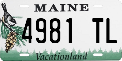 ME license plate 4981TL