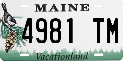 ME license plate 4981TM