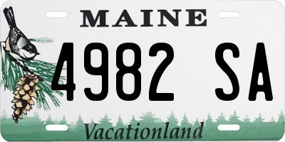 ME license plate 4982SA