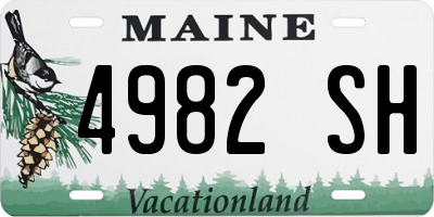 ME license plate 4982SH