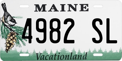 ME license plate 4982SL