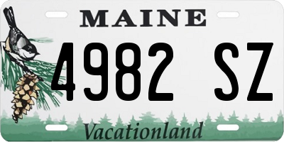 ME license plate 4982SZ
