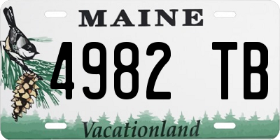ME license plate 4982TB