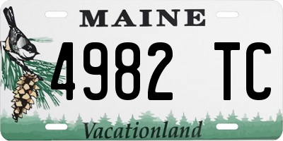 ME license plate 4982TC
