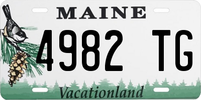ME license plate 4982TG