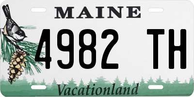 ME license plate 4982TH