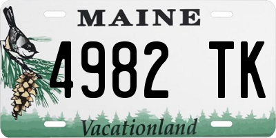 ME license plate 4982TK
