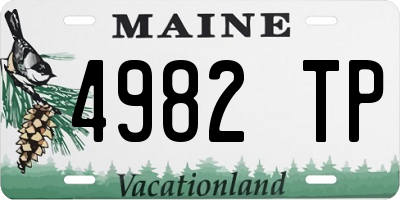 ME license plate 4982TP