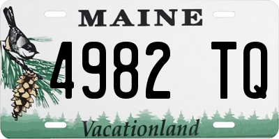ME license plate 4982TQ