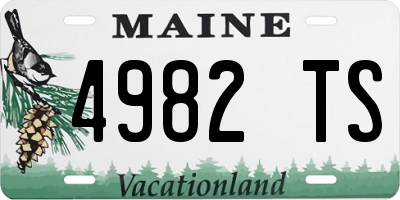 ME license plate 4982TS