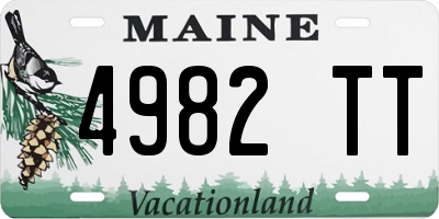 ME license plate 4982TT