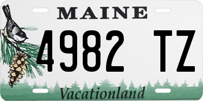 ME license plate 4982TZ