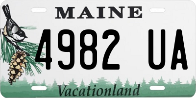 ME license plate 4982UA