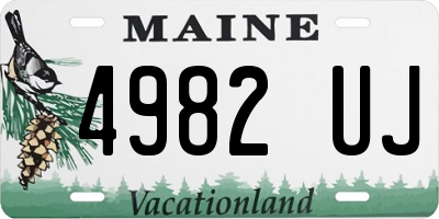 ME license plate 4982UJ