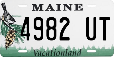 ME license plate 4982UT