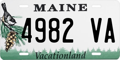 ME license plate 4982VA