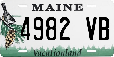 ME license plate 4982VB