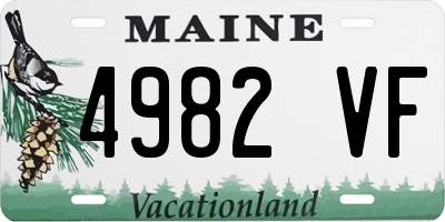 ME license plate 4982VF