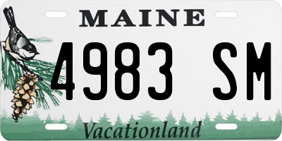 ME license plate 4983SM