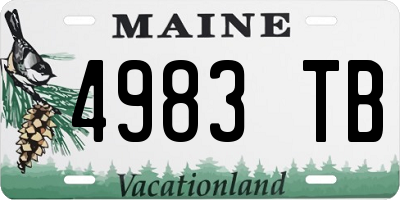 ME license plate 4983TB