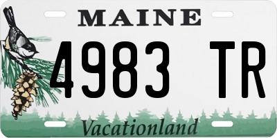 ME license plate 4983TR