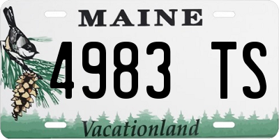 ME license plate 4983TS