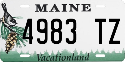 ME license plate 4983TZ