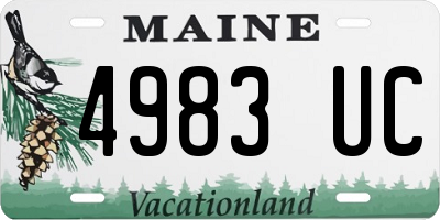 ME license plate 4983UC