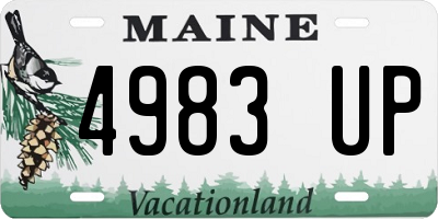 ME license plate 4983UP