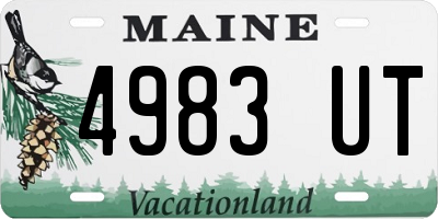 ME license plate 4983UT