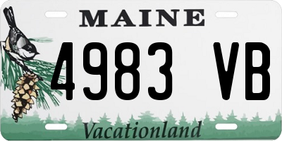 ME license plate 4983VB