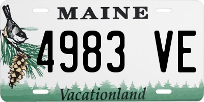 ME license plate 4983VE