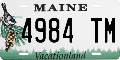 ME license plate 4984TM