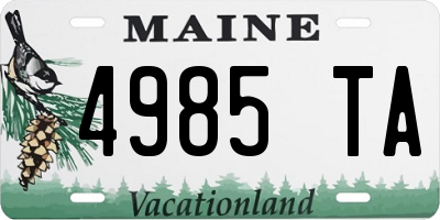 ME license plate 4985TA