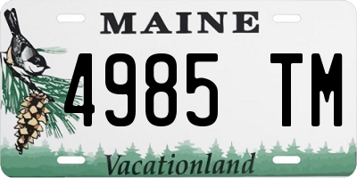 ME license plate 4985TM