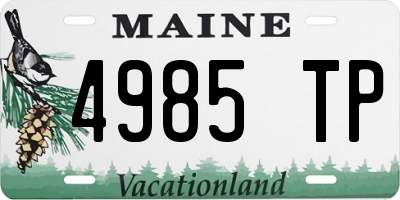 ME license plate 4985TP