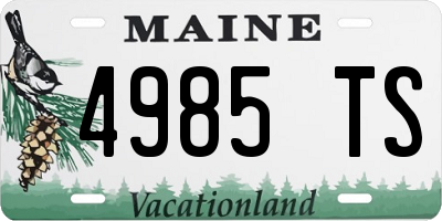 ME license plate 4985TS