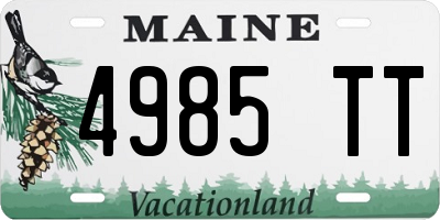 ME license plate 4985TT